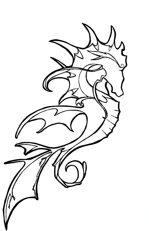 514x795 Seahorse Dragon By Okami Rod