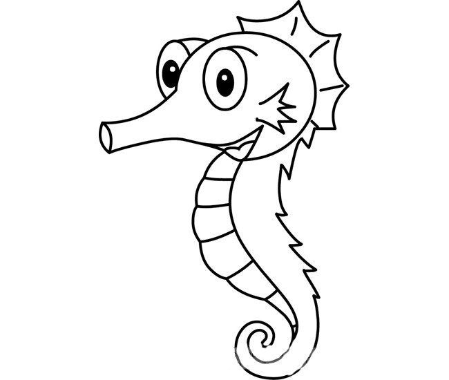 650x550 Seahorse Template