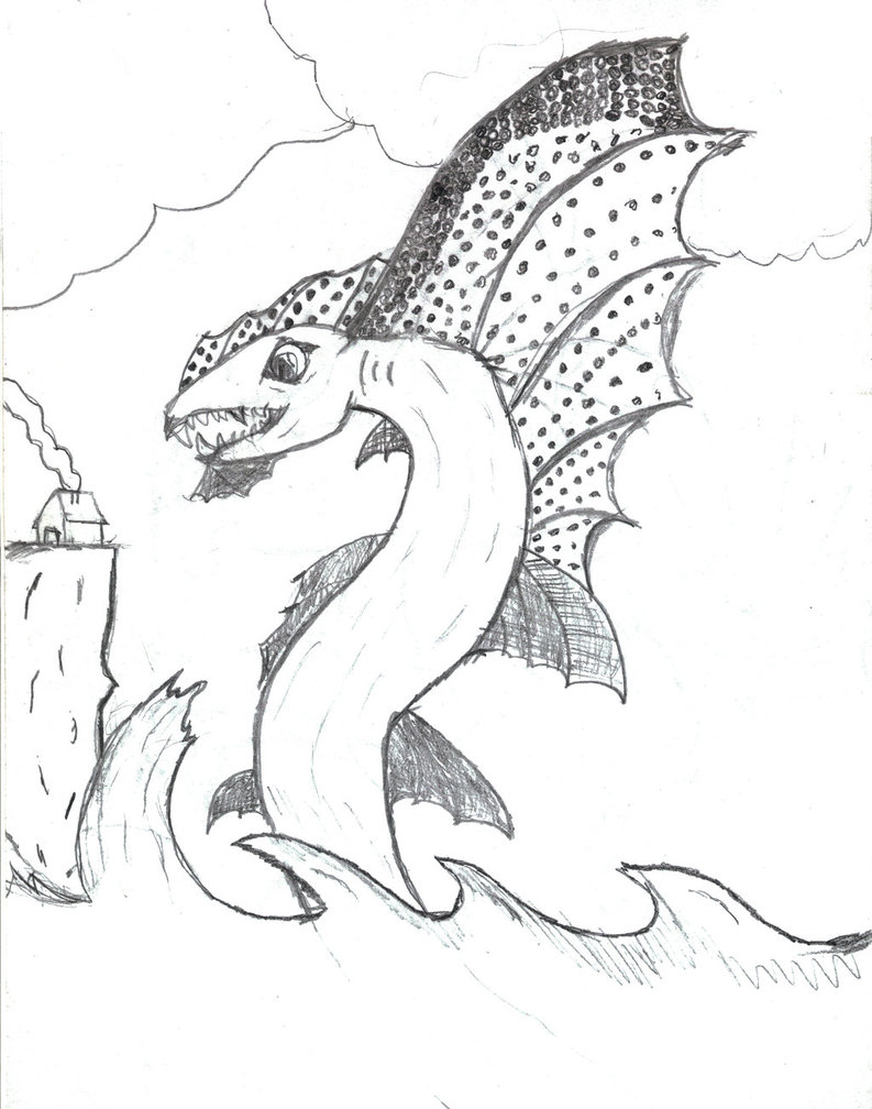 793x1008 Sea Monster Attack By Griffinrider3542