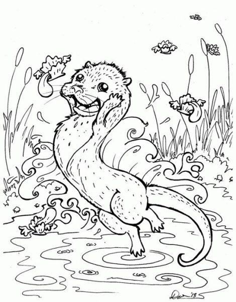 470x603 Sea Otter Coloring Pages Coloring Home