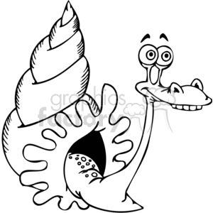 300x300 Royalty Free A Goofy Sea Snail 377231 Vector Clip Art Image