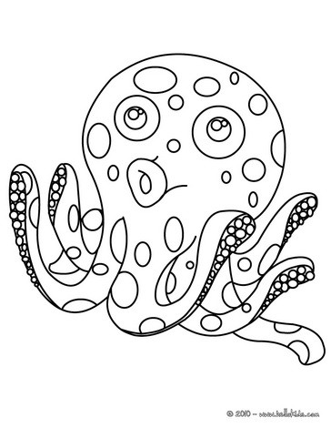 364x470 Color This Octopus Coloring Page. Nice Coloring Sheet Of Sea World