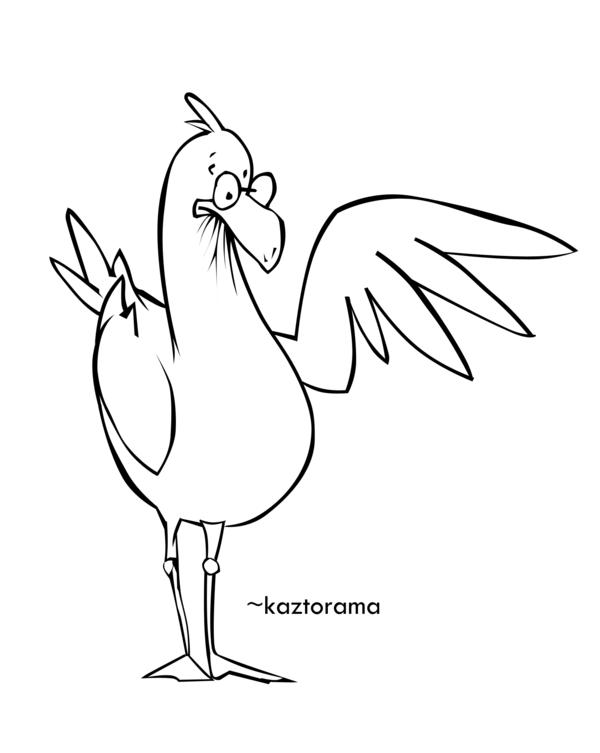 600x753 Seagull Lineart By Whiterosary