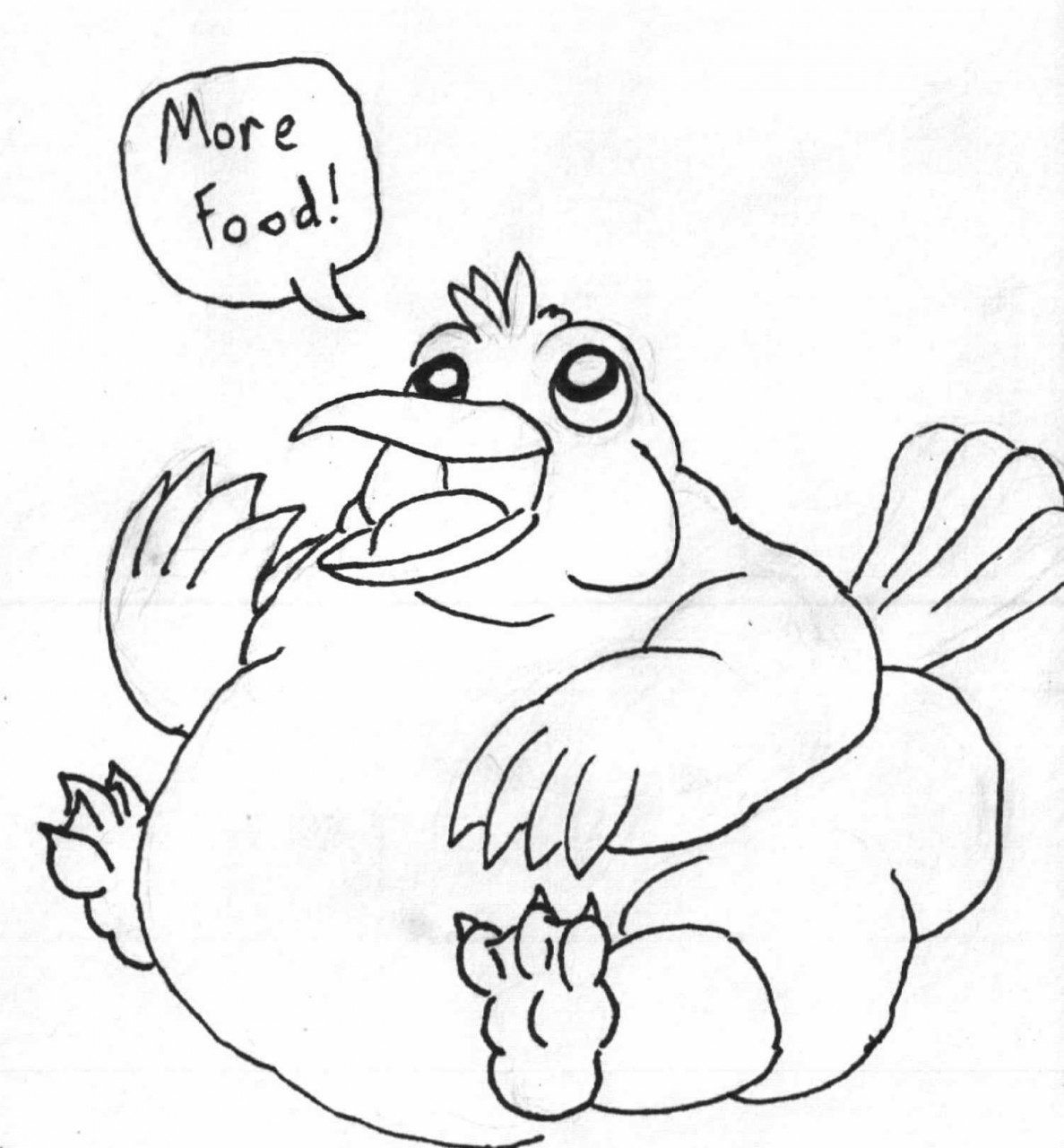 1187x1280 Fat Seagull Weasyl