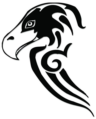 407x500 Tribal Art Seahawk Eagle Bird Vinyl Decal Sticker