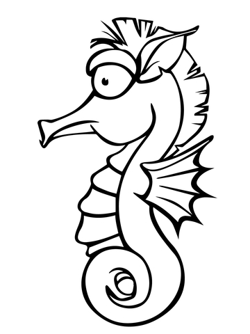360x480 Cute Seahorse Coloring Page Free Printable Coloring Pages