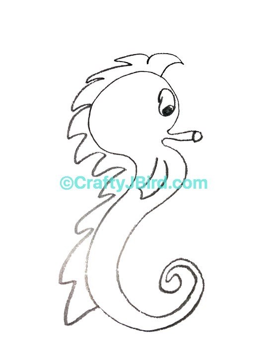 550x733 Seahorse Drawing