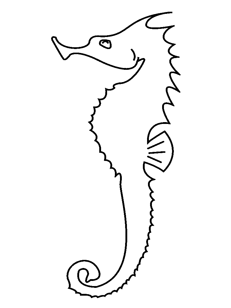 768x1024 Animal Drawings Drawing Coloring Seahorse ~ Child Coloring