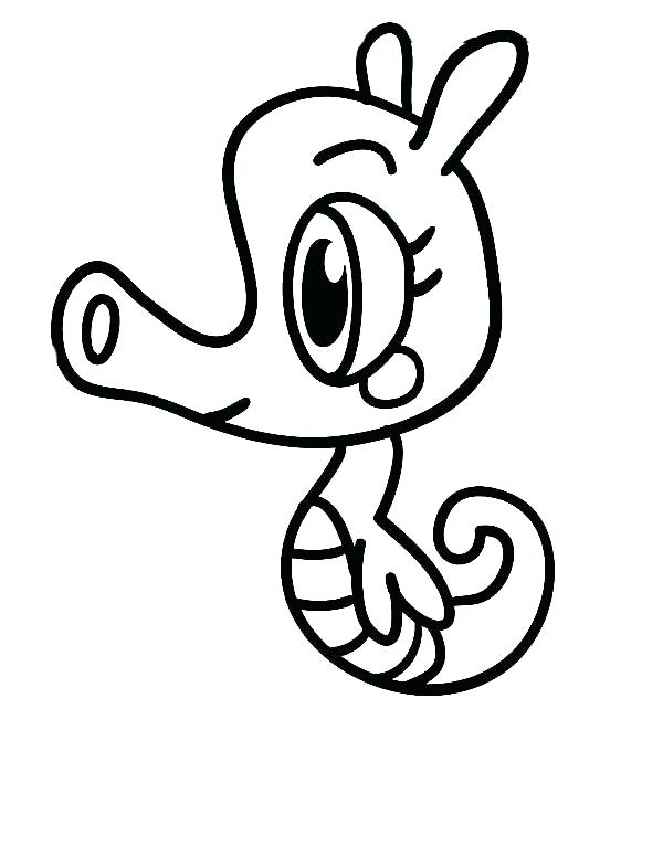 600x776 Seahorse Coloring Pages Also Unique Seahorse Coloring Page Best