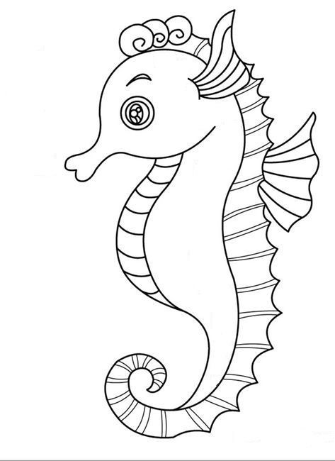 Seahorse Drawing Outline at GetDrawings | Free download