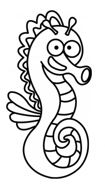 215x382 How To Draw A Seahorse, Easy Step By Step Drawing Tutorial