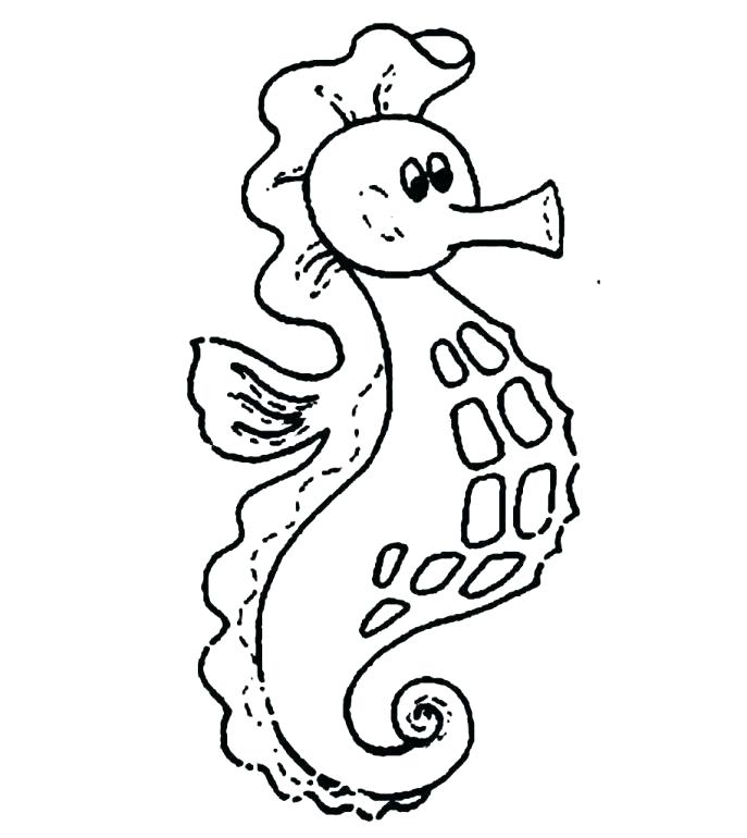 687x770 Sea Horse Coloring Pages Draw Sea Horse Coloring Pages Baby