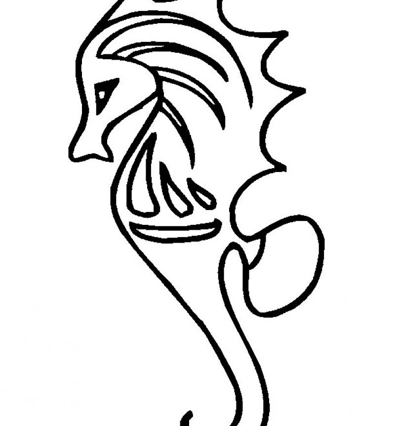 800x864 Seahorse And Mermaid Coloring Pages Drawing For Kids Seahorses