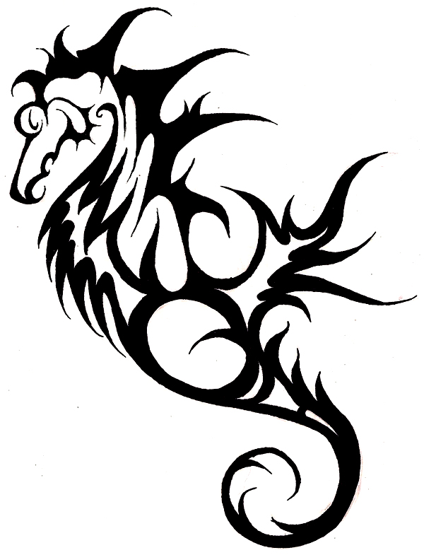 600x785 The Magic Of Seahorse Tattoos Cool Animal Tattoos