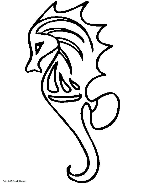 612x766 Best Photos Of Sea Horse Coloring Page