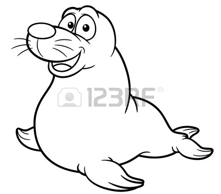 450x394 Illustration Of Circus Seal Playing A Ball Royalty Free Cliparts