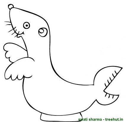 425x410 Seal Coloring Pages
