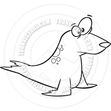 460x460 Cartoon Seal (Black Amp White Line Art) By Ron Leishman Toon