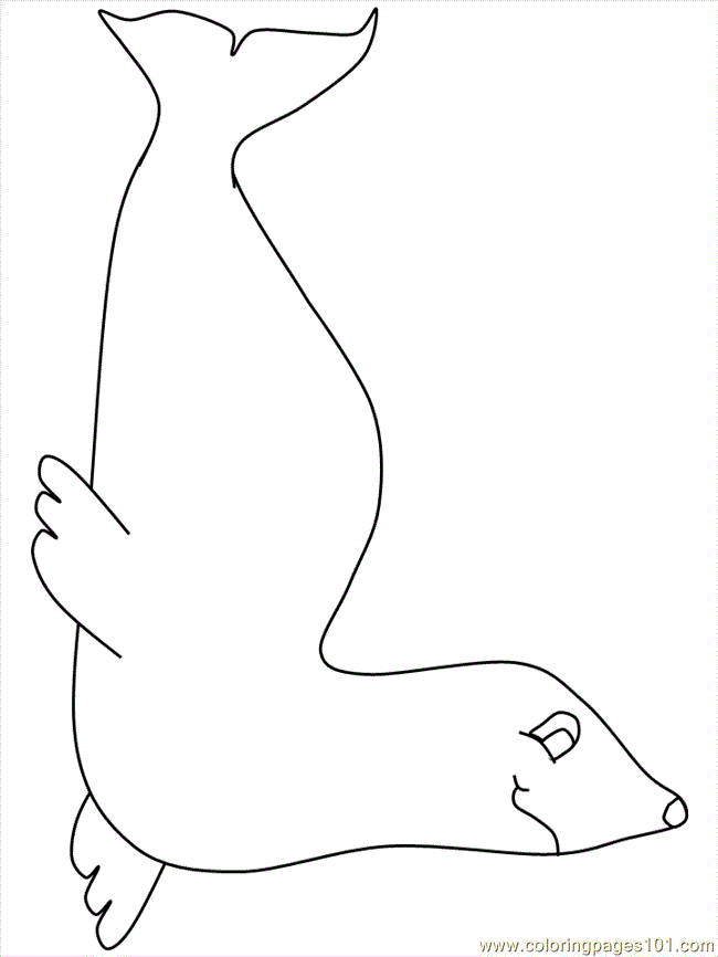 650x866 Seal Coloring Page