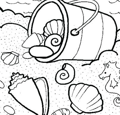 403x386 Sea Shells Coloring Pages Related Coloring Pages Beach And Sea