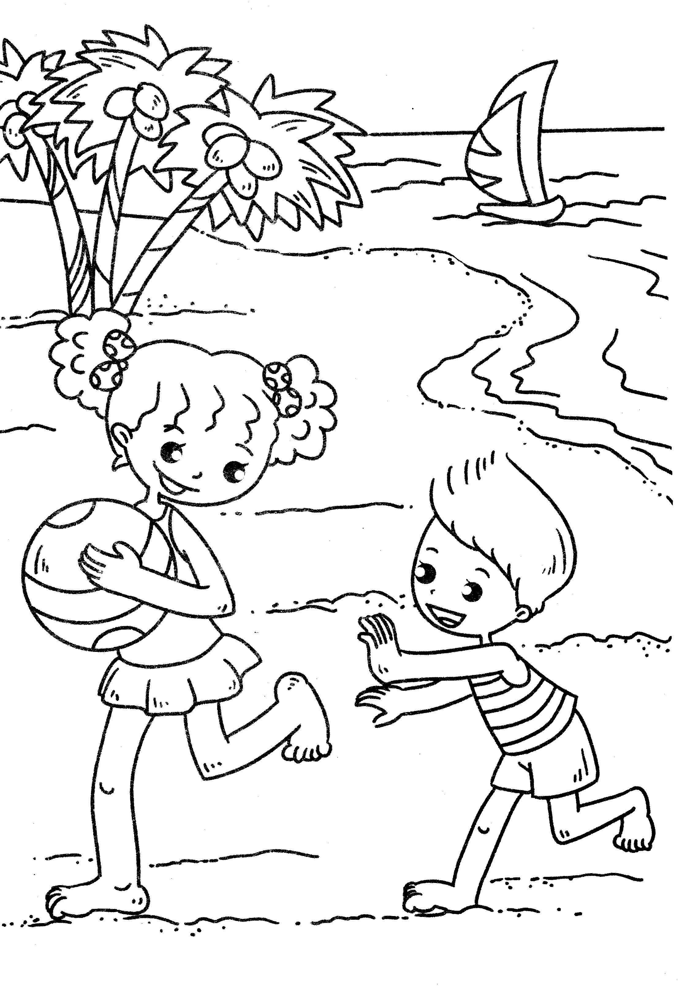 2213x3227 New Coloring Pages Beach 52