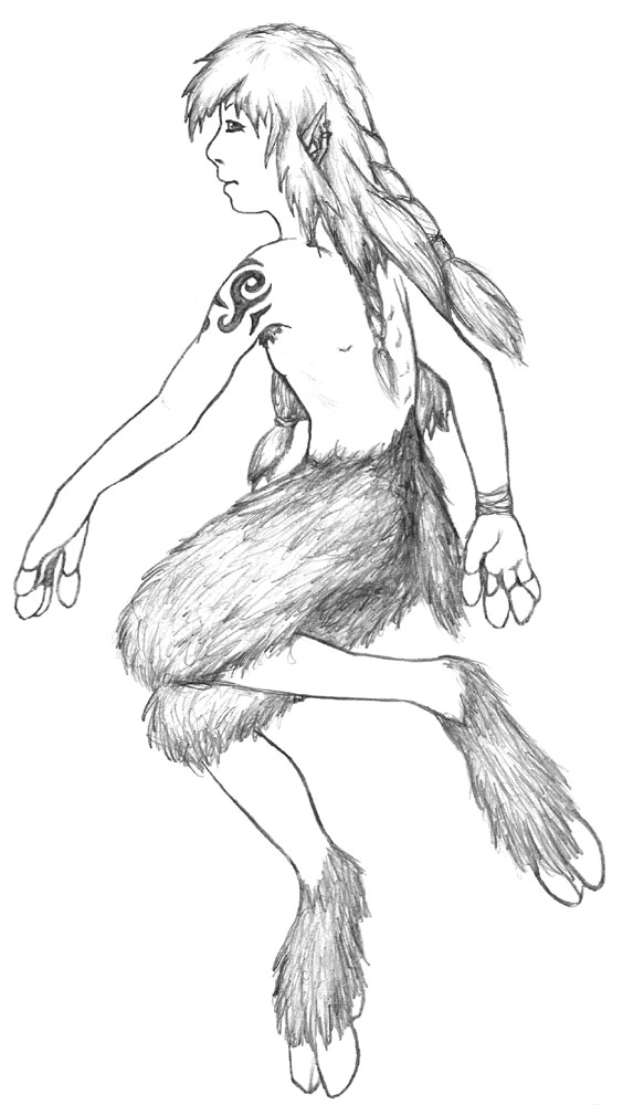 564x1000 Satyr Sketch By Seashore