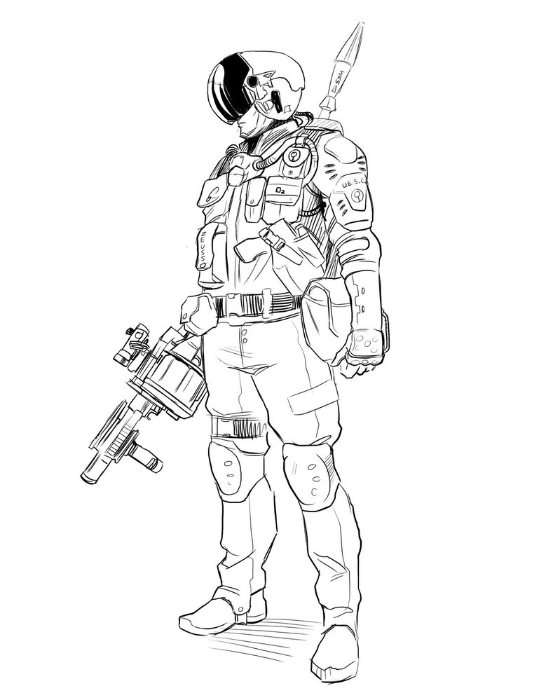 799x999 Security Officer Concept Sketch By Deimos Remus