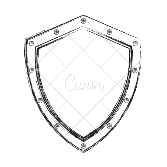 550x550 Security Shield Sketch