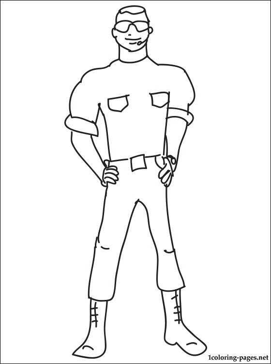 560x750 Security Guard Coloring Page Coloring Pages