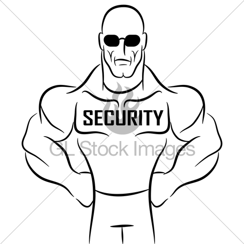 500x500 Security Guard Cartoon Gl Stock Images