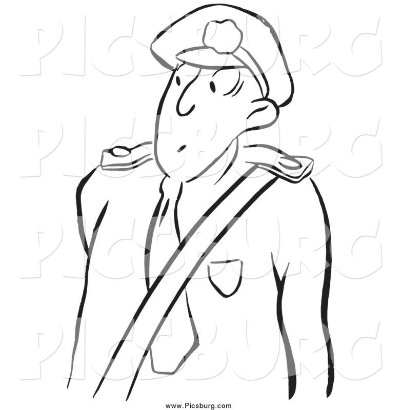 784x800 Security Guard Clipart Black And White
