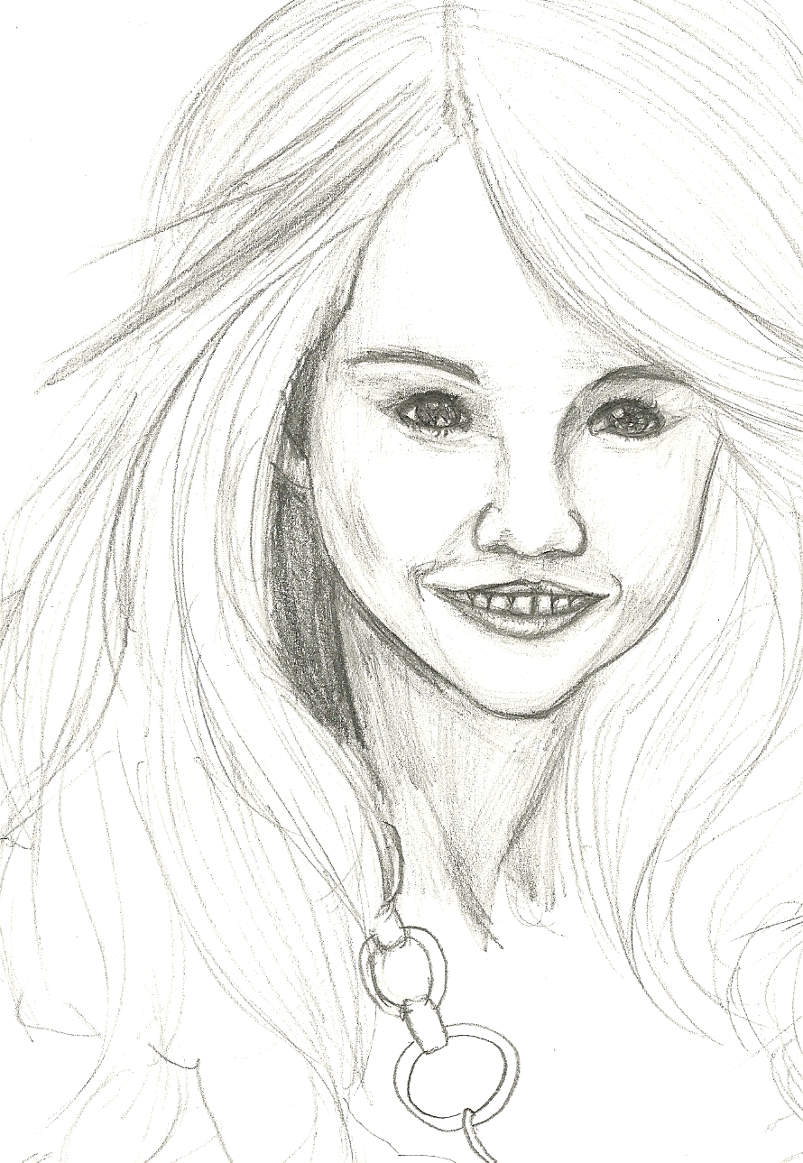 890x1289 Selena Gomez Sketch By Crests Of Waves