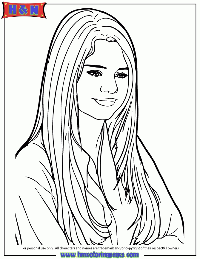 670x867 Coloring Pages Of Selena Gomez