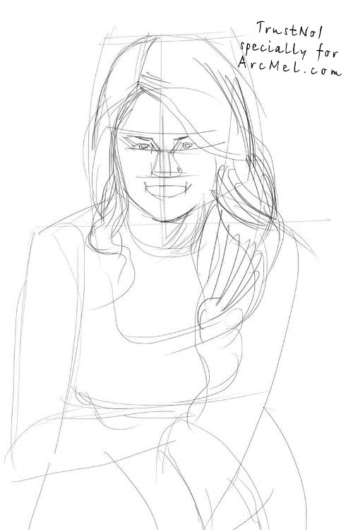 500x750 How To Draw Selena Gomez Step By Step