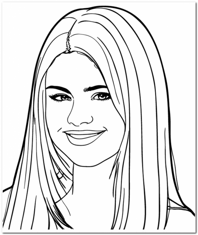640x761 Coloring Pages Of Selena Gomez To Print Cartoonrocks