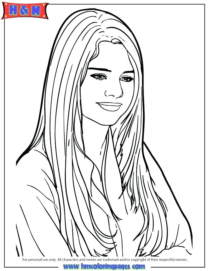 670x867 Coloring Pages Of Selena Gomez Kids Coloring Sheets Fashion Style