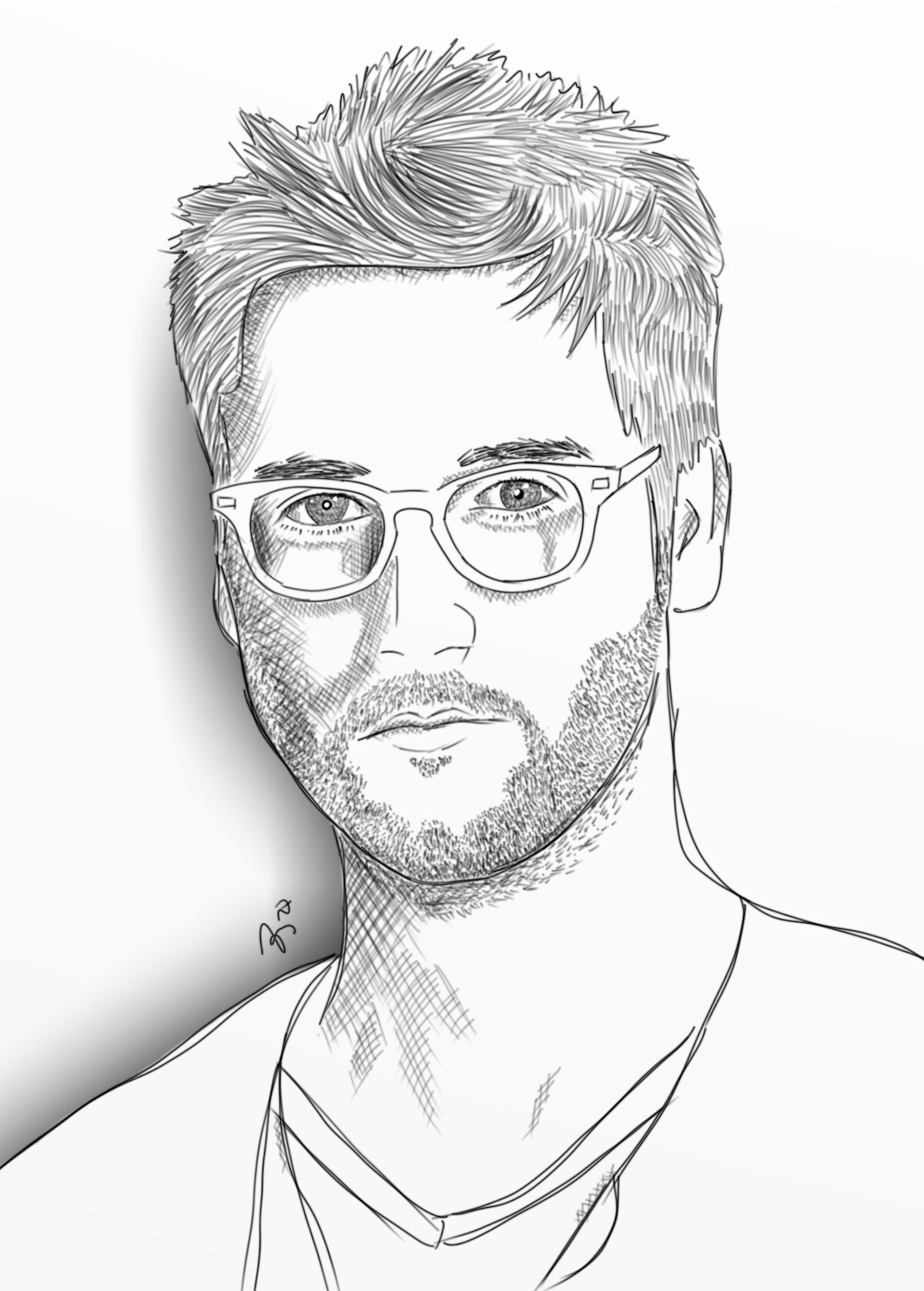 1200x1676 Drawing Sketch Portrait Blackandwhite Ryaneggold