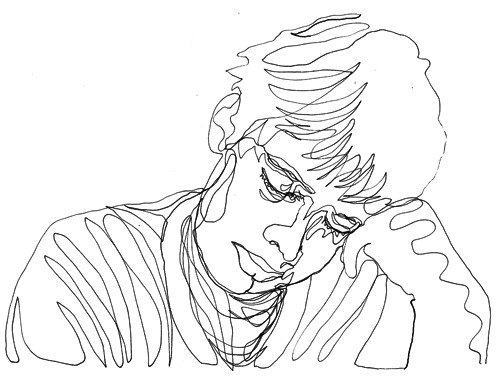 500x377 Two Minute Drawingself Portrait Drawn With One Continuous Line
