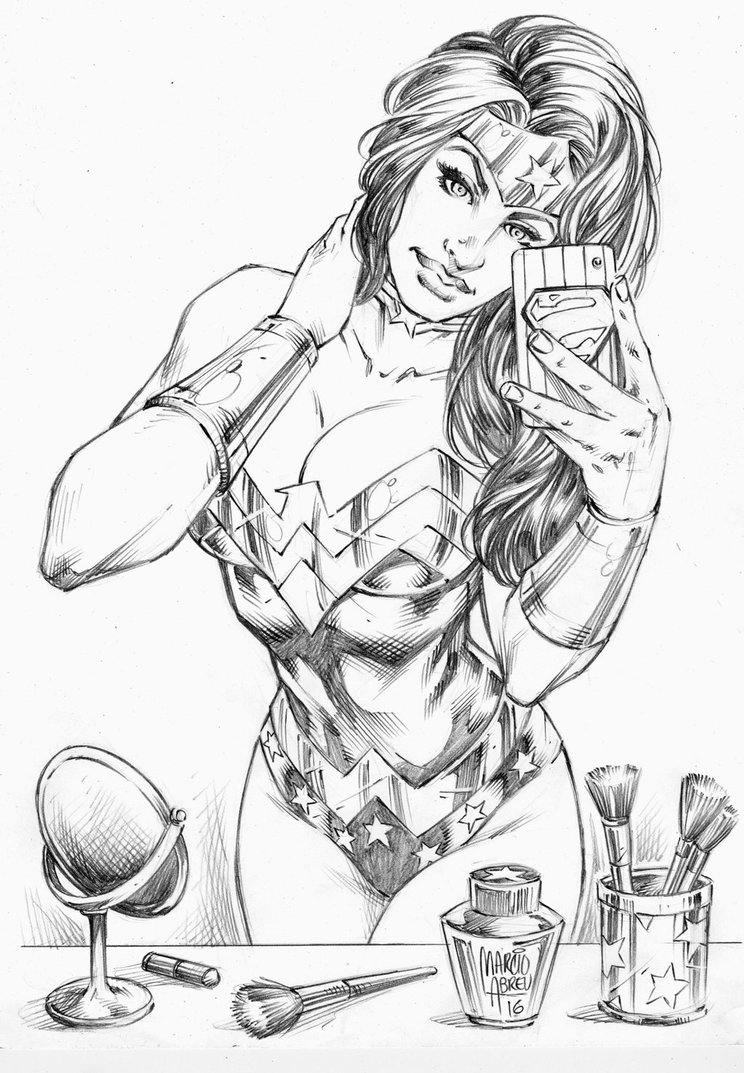 744x1073 Selfie Wonder Woman By Marcioabreu7