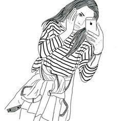 236x236 Selfie Girl Desenhos Girls And Selfie