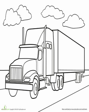 301x378 Semi Truck Coloring Page Semi Trucks, Coloring Books And Cricut