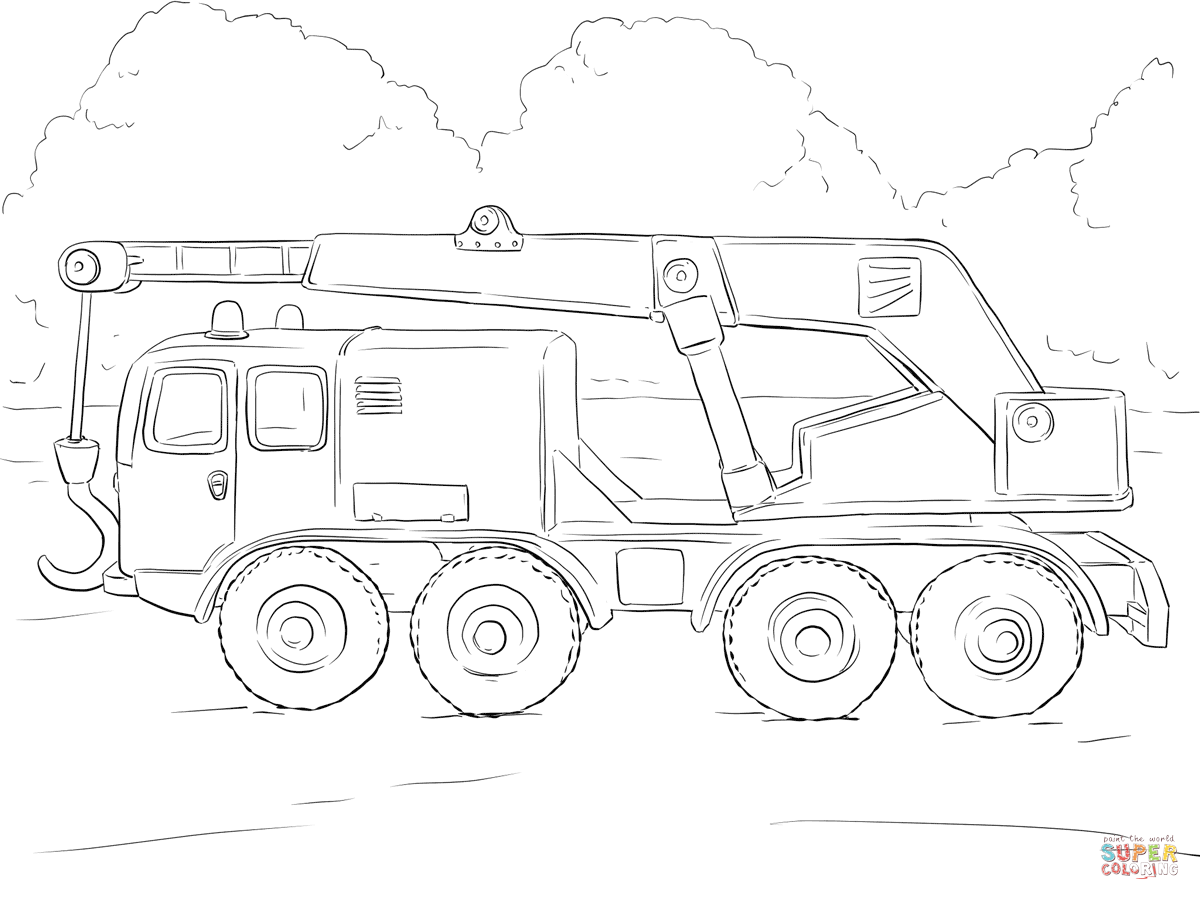 1200x900 Superb Crane Truck Coloring Pages Printable With Semi Truck