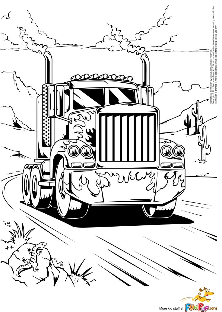 736x1034 Truck Coloring Pages