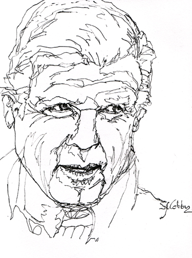 375x504 Doodle 04 By Steve Cobb. Semi Blind Contour Drawing In Sketchbook