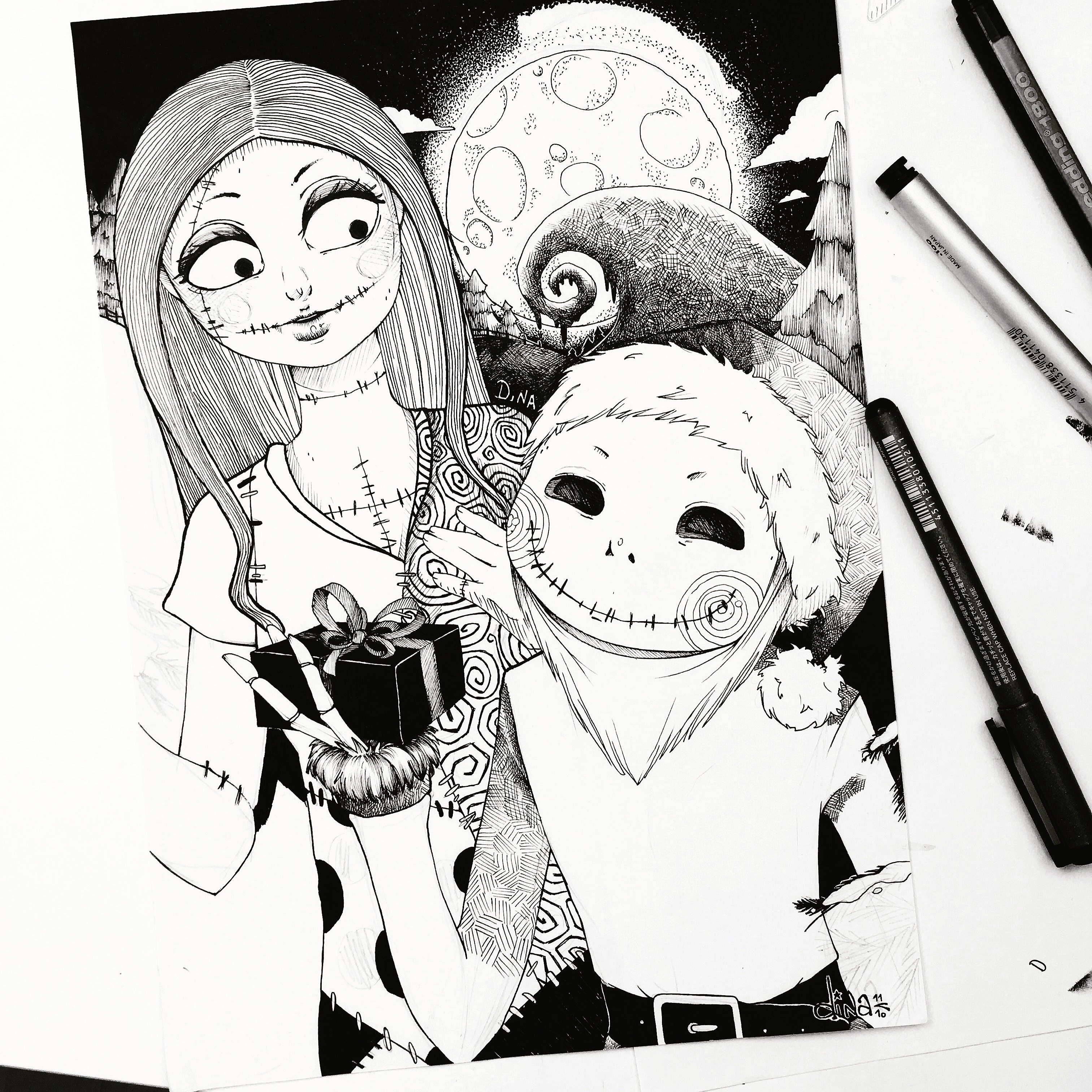 3024x3024 Instagram @dinasaurus.art Art Tim Burton And Drawings