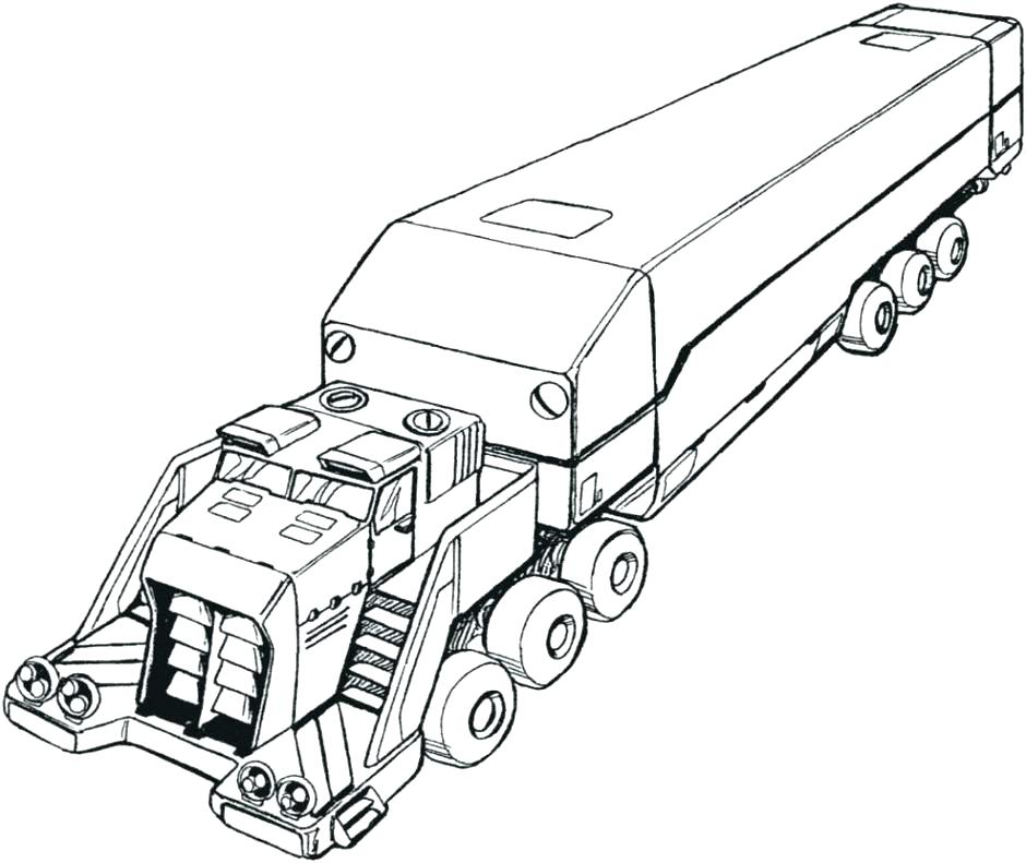 Tractor And Trailer Coloring Page Coloring Pages