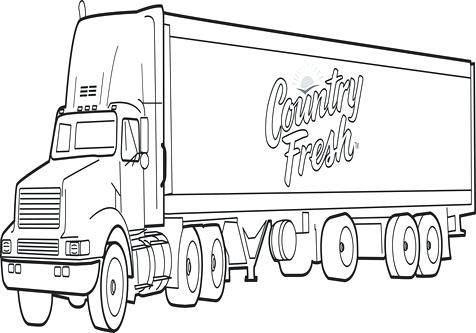 476x333 Coloring Pages Of Semi Trucks Drawing Semi Truck Coloring Page
