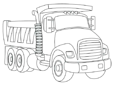 400x297 Drawn Truck Simple