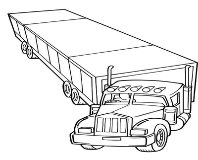 400x322 Semi Truck Coloring Sheets Logging In Page