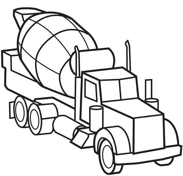 600x578 Big Truck Coloring Pages Drawing Semi Truck Coloring Page Bigfoot